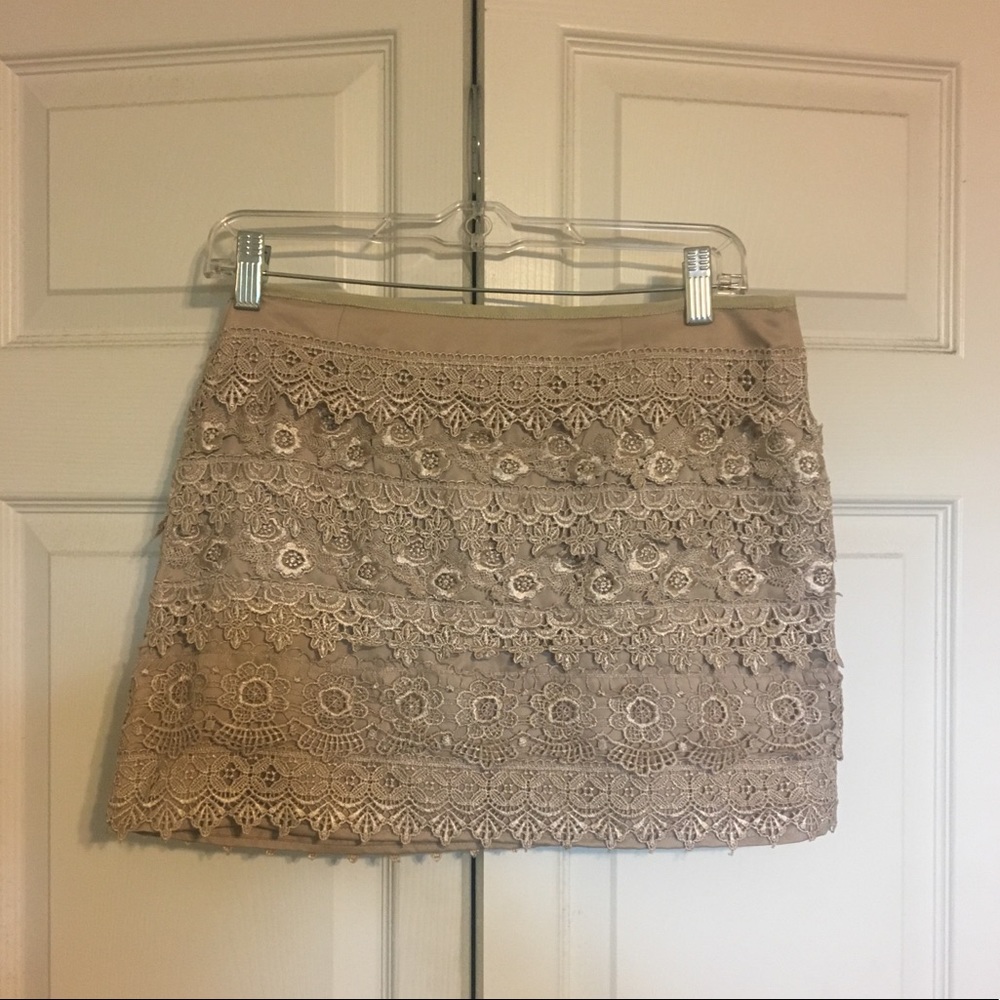 Tan Lace Skirt